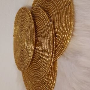 Handmade Beaded Coasters Set of 4